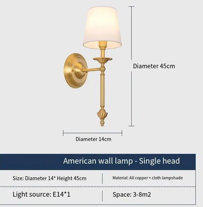 Brass Wall Lamp for Bedroom and Living Room Wholesale
