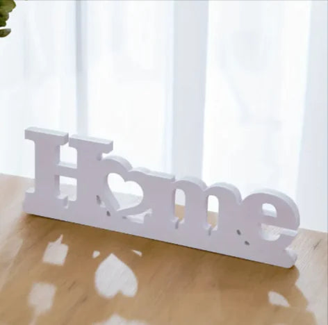 HOME LOVE White Letter Ornament – stylish decor