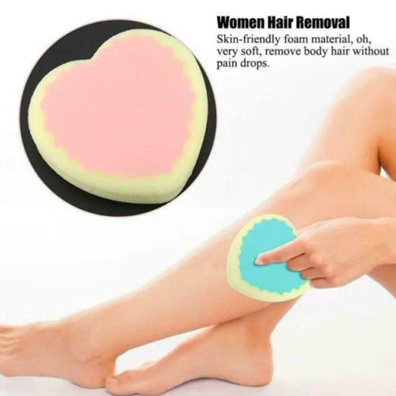 Painless Reusable Hair Removal Sponge for Face & Body