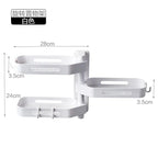 Rotating No-Drill Storage Rack for Bathroom & Kitchen