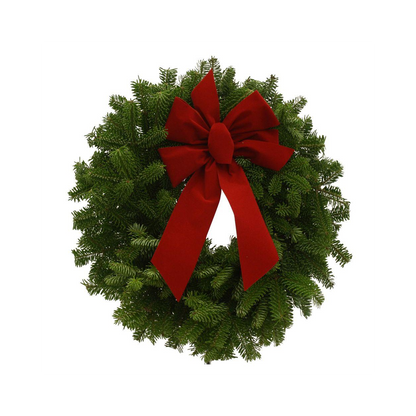 2 Pack of Balsam Fir Wreaths With Bow